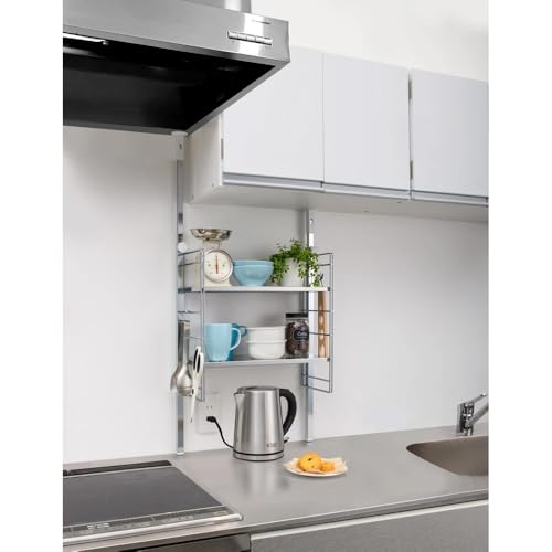 ディノス キッチン用品 調理器具 キッチン用品収納 シンク 水周り ステンレス棚突っ張り伸縮ラック 2段 幅40cm-60cm
