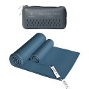 Caloics® 速乾タオル スポーツタオル ジムタオル【2枚セット】防災用品 収納袋付き マイクロファイバー バスタオル ビーチタオル 旅行 色褪せ...