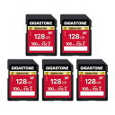 Gigastone 128GB Camera Plus SDカード 5枚セット UHS-I U1 Class 10 SDXC メモリーカード 高速 フルHD ビ...
