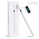 【2025増量版】iPadペンシル 磁気吸着&USB-C急速充電/バッテリー表示スタイラスペン 高精度傾き検知&誤操作防止タッチペン iPad Pro 11/12.9/M4 Air/M2/M3 iPad Mini第5-7世代 iPad第6-11世代対応【ホワイト