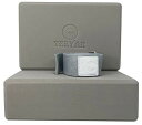 Teeyar ヨガブロック(ヨガぶろっく) 2個セット 難しいポーズの補助に! 本当の高密度220g (23x15x7.2cm)と 184cm ヨガストラップ(...