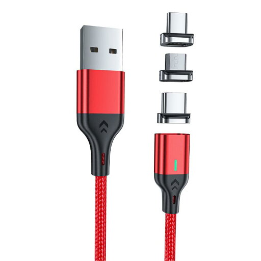 マグネット-充電ケーブル 急速充電 高速データ転送 LEDライト内蔵 USBケーブル 3in1 充電器 マグネット 急速充電 防塵 USBC Micro USB Phone 3種類のコネクター 全機種対応 (1M) マグネット-充電ケーブル 急速充電 高速データ転送 LEDライト内蔵 USBケーブル 3in1 充電器 マグネット 急速充電 防塵 USBC Micro USB Phone 3種類のコネクター 全機種対応 (1M)