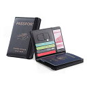 Costowns 厚手 pu レザー パスポートケース・カバー スキミング 防止 RFID SIMカード2枚 カード4枚収納可 A 6サイズに対応 小銭入れ お...