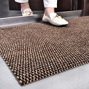 玄関マット 屋外 泥落とし 滑り止め 業務用マット 泥落としマット 耐磨耗性 室内 業務用 家庭用 速乾 吸水 無地 オフィス お店 (50*80cm, ブラウン)
