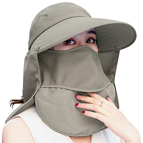 [Teddy] サンバイザー レディース UVカット UPF50+ 日焼け防止 つば広 日よけ帽子 キャップ 春 夏 秋 hat209 (グレー)