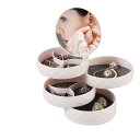 【Ichifa】ケース ジュエリー 収納 ケース アクセサリートレー 4段 粉色W10×D10×H10cm タワー 蓋付き アクセサリーケース アクセサリー収納