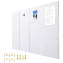 XXIAOTIAN(ゼクシオティアン) 壁に貼る コルクボード 1200x900 フェルトボード 30×30cm 12枚入り 木製クリップ DIYコルクボード ...