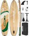 Bigfly インフレータブルスタンドアップパドルボード (SUP) 11’x34”x6” 大人用 軽量&耐久性 取り外し可能フィン、ポンプ、フローティングパド...