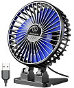 JZCreater USB扇風機 静音 卓上扇風機 3段階風量調節 26db超低騒音 USB給電式 携帯扇風機 小型扇風機 軽量 ミニ扇風機 デスクファン 熱中症予防対策 職場/自宅/学校/車に適用(2)