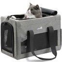 Pecute ペットキャリー 猫キャリー バッグ 手提げ 猫 キャリー ショルダー 猫 きゃりーバッグ 猫 ウサギ 小型犬 小動物用 リュック 通気性 折りたたみ お出かけ ドライブ 旅行 通院 防災 避難