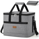 Lifewit クーラーボックス 大容量 30L 4層断熱 保冷力 最強 保温 保冷バッグ 大容量 折り畳み 手提げと肩掛け両用 キャンプ/釣り/パーティ/BBQ/レジャー/ピクニック/花火等に大活躍 グレー