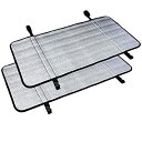 YESCUT エアコン室外機カバー 2枚セット 80x40cm エアコンカバー 日よけ 雨よけ 雪除け 防水 防塵 汚れ対策 省エネ 節電 断熱 保温 遮熱保護 暖房効率アップ 温度上昇 抑える エコ 設置簡単 アル