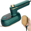 【人気初登場】アイロン 小型 手芸用 ミニアイロン 軽量 コンパクト 180度回転ハンドル 消臭 除菌 脱臭 38w低電力 水漏れ防止 (Green)