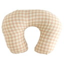 HashkuDe 授乳クッション オーガニックコットン ダブルガーゼ 洗える 日本製 (チェック)