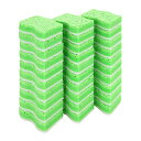 やぬき スポンジ 【30個セット】 台所用スポンジ 9.5x7x2.5cm 食器洗い キッチンスポンジ つけない 抗菌 台所用 泡立つ 長持ち 水切れ グリーン(3)