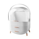KRTD メイクボックス 化粧品収納ボックス コスメ収納 化粧品ケース 大容量 蓋付き 防塵 防水 引き出し付き 浴室 洗面所収納 3段式 整理簡単 小物入れ 多機能 長持ち おしゃれ コスメ 化粧ぼっ