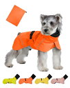V.PET.B.R ドッグレインウエア 犬 レインコート ポッチ付きカッパ 雨合羽 小型犬 収納バッグ付き ペットジャケット アウター ワンコ ポンチョ 着脱簡...