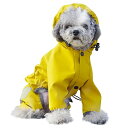 犬 レインコート カッパ 小型犬 中型犬 犬用 ポンチョ 防水 防風 着脱簡単 フード帽子付き (XL, イエロー)