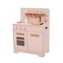 ままごと キッチン 木製 調理器具/調味料/食材/収納付き 組立式 子供 誕生日 プレゼント ミニキッチン (ピンク)