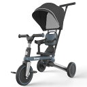 besrey 子供用三輪車 5in1 折りたたみ 手押し棒 1歳 2歳 3歳 ランニングバイク コンパクト 乗用玩具 幼児用 キッズバイク おもちゃ お祝い ギフト ダークグレー
