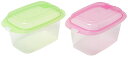 サンコープラスチック 食品保存容器 エブリーパック 長方型 エア弁付き No.3D 2個組 カラフル