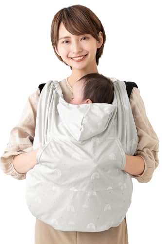 (ケラッタ) 抱っこ紐ケープ 日除け UVカット 春 夏 秋 UPF50+ サイズ調整で虫よけにも ベビーカー カバー クリップ取付 (ノーマルタイプ, レインボーグレー) (ケラッタ) 抱っこ紐ケープ 日除け UVカット 春 夏 秋 UPF50+ サイズ調整で虫よけにも ベビーカー カバー クリップ取付 (ノーマルタイプ, レインボーグレー)