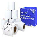 LENVII 50x80mm 感熱ラベル|耐水・耐油・防破れ・高耐熱|8巻セット(80枚/巻)|黒文字印刷|倉庫管理・食品ラベル・配送シールに適 デスクトップ感...