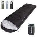 KingCamp 寝袋 封筒型 オールシーズン シュラフ 連結可能 1.4KG 冬用 快適温度7℃-12℃ 保温 コンパクト 軽量 夏用 防水 防災 キャンプ 車中泊 丸洗い可能 収納パック付き