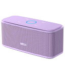 DOSS Soundbox ワイヤレススピーカー Bluetooth5.0搭載 12Wパワフルなサウンド 20時間再生 IPX5防水 タッチコントロール TFカード/Aux入力対応 マイク内蔵 お風呂 車用(パープル)(2)