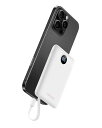 【2025年進級プロ版】WeeFancy モバイルバッテリー 軽量 小型 ケーブル内蔵 タイプc 大容量 薄型 10000mAh 携帯充電器 急速充電 22.5W PD QC USB Type-C出力/入力ポート スマホ 充電器 コンパクト 持ち運