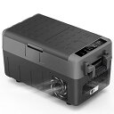 「SUNPIE」車載冷蔵庫 30L 2室独立温度制御 ドイツコンプレッサー 40w/80w 超急速冷凍 同時冷蔵&冷凍可能 -20℃〜10℃ 庫内灯付 断熱性3...