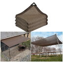 MASTORE 遮光ネット 2x3m サンシェード ベランダ 高密度ポリエチレン 日除け オーニング シェード UVカット 取り付けも簡単 バルコニー カーテン 庭 フェンス 日除けも風通しも両立 (コーヒー色