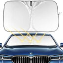 IUSOT サンシェード 車 折りたたみ 車 日除け フロント 厚手材質6層構造 遮光率99% 車用サンシェード 簡単に取り付け 吸盤や中棒なし ダッシュボードを保護 車種専用 サンシェード フロント
