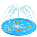 プール 小型 100cm 水遊び 噴水マット 噴水プール 家庭用プール おもちゃ ビニールプール 子供用 ペット 男の子 女の子 夏 アウトドア プレイマット 噴水 A100cmまる型イルカ柄【20c15】