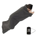 Bishkel(ビシュケル) インナーシュラフ 寝袋 シュラフ コンパクト 防災用品 オールシーズン 封筒型 (グレー)