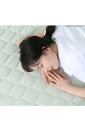 Comforea 敷きパッド ダブル ひんやり 夏用 冷感 接触冷感 ナイロン 布団敷パッド ベッド 抗菌防臭 140X205cm アッシュグリーン