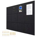 XXIAOTIAN(ゼクシオティアン) 壁に貼る コルクボード 1200x900 フェルトボード 30×30cm 12枚入り 木製クリップ DIYコルクボード ...