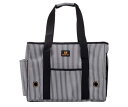 Ansimple ペットキャリーバッグ 小型 中型犬 猫用 2way キャリー バッグ トート 車載 旅行 アウトドア 通気 ボーダー柄 (S)