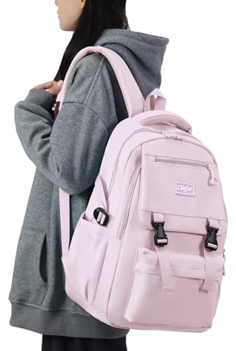 [Plelet] リュック レディース 大きい 韓国 通学 防水 リュックサック 高校生 女の子 17インチ パソコン 収納 可愛い ポケット多い バックパック スクール 耐久性 丈夫 パープル 通勤 仕事 Purple(4)