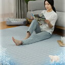 【接触冷感ラグ・花柄の滑り止め】 冷感ラグ カーペット 夏用 ひんやり ラグマット 冷感キルトラグ 135×185cm(約1.5畳) 洗える 抗菌防臭 吸水速乾 洗える (グレー)
