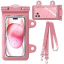 DEVENTORZ スマホ 防水ケース 海 お風呂 【多機能•IPX8認定•30m】 7inch以下全機種対応 防水カバー iPhone 壁掛け スマホスタンド 指紋認証/Face ID認証対応 防塵 PVC超耐用材料 ストラップ付き 首掛