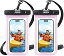 JOTO 防水ケース 2枚セット スマホ用 IPX8認証iPhone16/15/14/13/12 Pro Max Galaxy S24/S23 Ultra Pi...