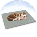Angelpet ペットひんやりマット犬 猫 夏用 クールマット 冷感ジェルマット 暑さ熱中症対策 洗える ペット人間兼用冷却シート 多用途 猫 小中大型犬対応 (S(50*40cm), グレー)