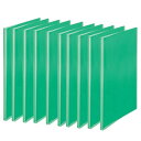プラス ファイル シンプルクリアーファイル A4 縦 20ポケット 10冊 グリーン FC-220SC 98-162×10