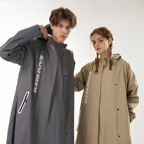 OKUYOSHI レインコート メンズ レインコート レディース カッパ メンズ アウトドアオ かっこいい シャレ レインコーシャレ レインコート 背中高い中学生高校生ことも用ok 反射テープ付き自転