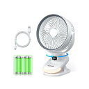 【2025革新 & 3D首振り】 クリップ扇風機 卓上扇風機 USB充電式 大風量 強力 LEDライト付き/マイナスイオン空気清浄/タイマー機能 携帯 usbファン 車用 コンパクト ミニ 6000mAh大容量バッテリ