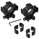ToopMount マウントリング 1 インチ 30 mm 25.4 mm、1.42 インチ 36 mm ハイプロファイル光学マウントリング、21 mm ピカテ...