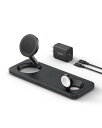 Anker MagGo Wireless Charging Station (3-in-1 Pad) Qi2対応 マグネット式 3-in-1 ワイヤレス充電ステーション/ワイヤレス出力/Apple Watchホルダー付 MagSafe対応 iPhone 16 /15 / 14 / 13 ブラック