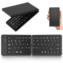 Bluetooth キーボード, 折りたたみ式, ワイヤレス ブルートゥース キーボード マルチペアリング 軽量 薄型 財布型 充電式 スマホ用 iPad用 i...