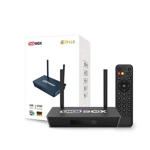Digibox D3 Plus スマートテレビボックス Androidプレーヤー アメリカのスポーツや世界中の映画を楽しめるWiFi 6対応 バッファなしの6Kストリーミング再生 4つのUSBポート 4GB+64GBのストレージ 音声 Digibox D3 Plus スマートテレビボックス Androidプレーヤー アメリカのスポーツや世界中の映画を楽しめるWiFi 6対応 バッファなしの6Kストリーミング再生 4つのUSBポート 4GB+64GBのストレージ 音声